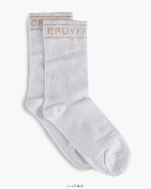 jp Cruyff ユニセックス ストライプソックス 白金 JL481248 靴下