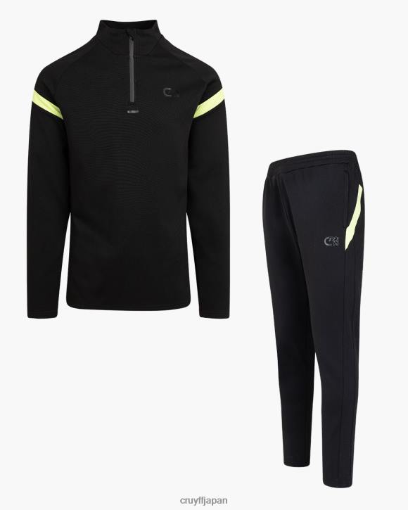 jp Cruyff 男性 コーナースーツ 黒/緑 JL48409 スーツ