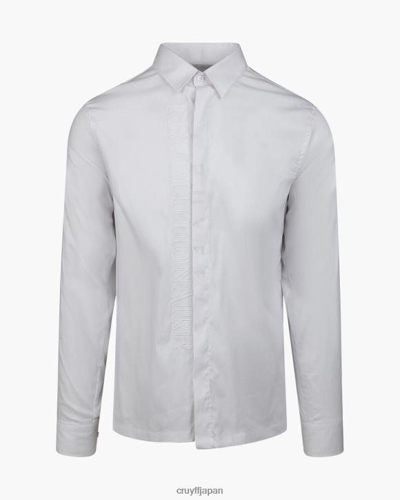 jp Cruyff 男性 ジロンシャツ 白 JL48447 シャツ