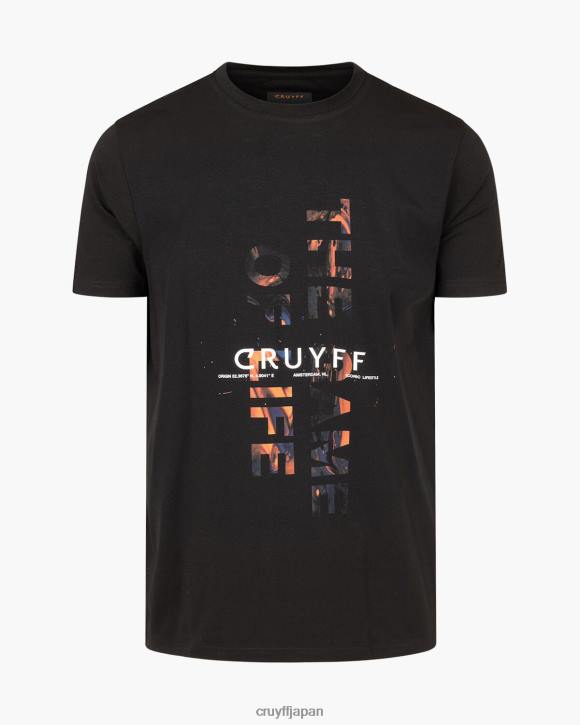 jp Cruyff 男性 リックティー 黒 JL48107 Tシャツ