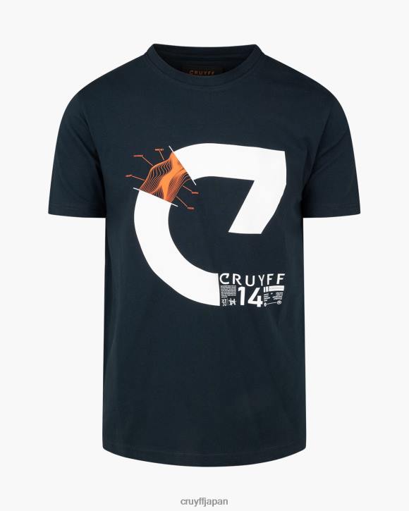 jp Cruyff 男性 アラン SS T シャツ 青い夜 JL48123 Tシャツ