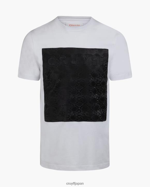 jp Cruyff 男性 クレブラ島のTシャツ 白 JL48576 Tシャツ