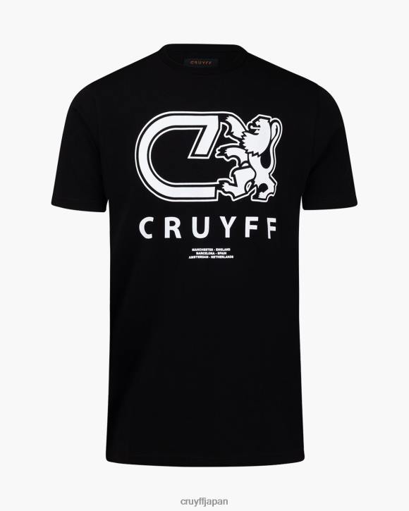 jp Cruyff 男性 アルバロ T シャツ 黒 JL48851 Tシャツ