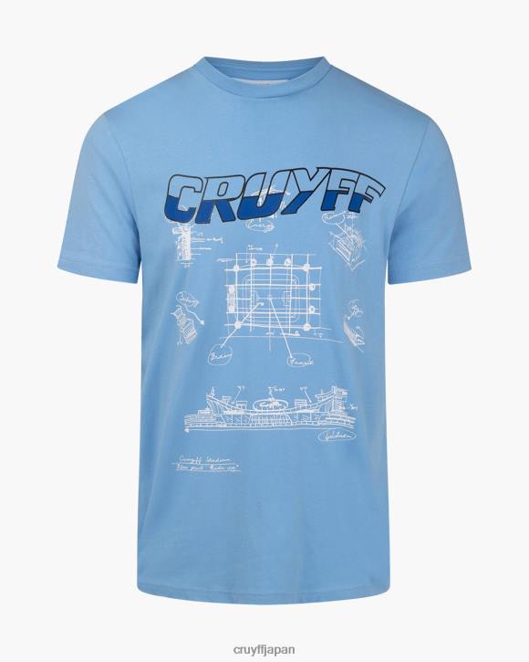 jp Cruyff 男性 アイマールTシャツ 青 JL48885 Tシャツ